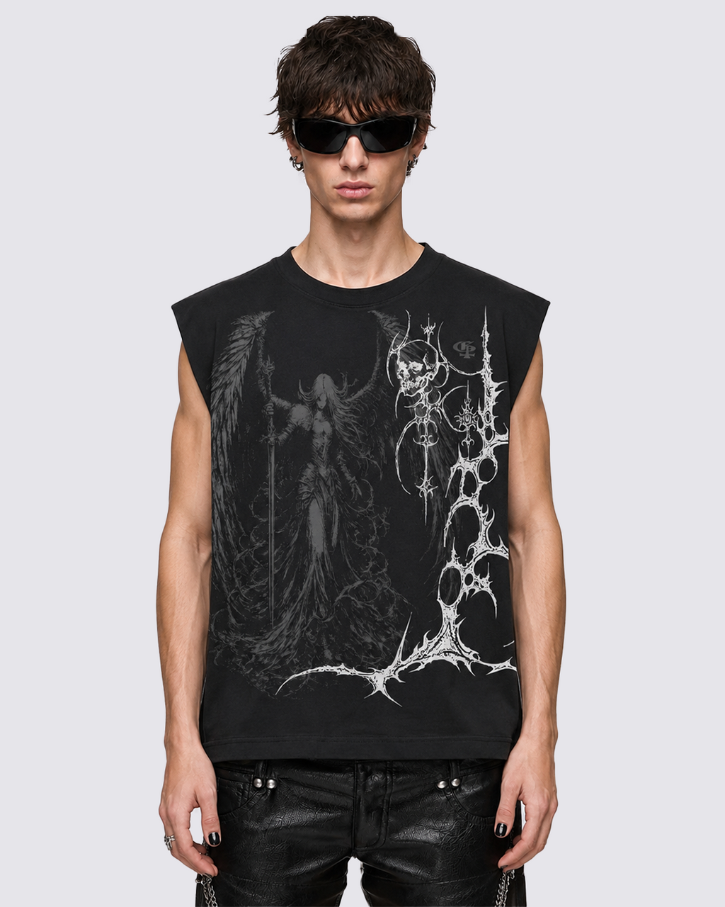 Celest Black Vest