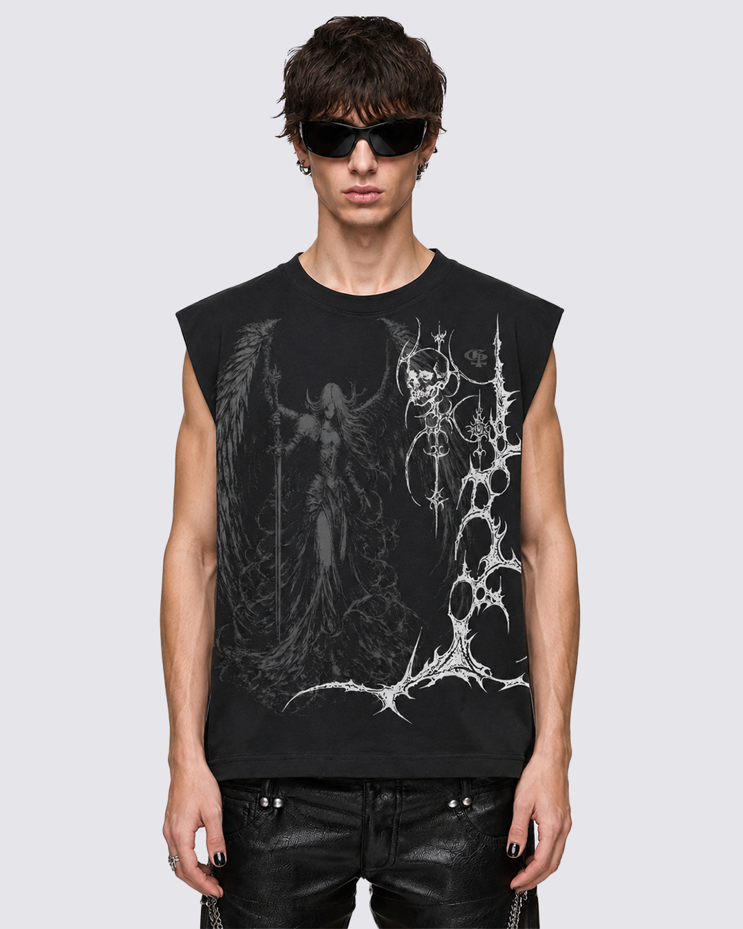 Celest Black Vest