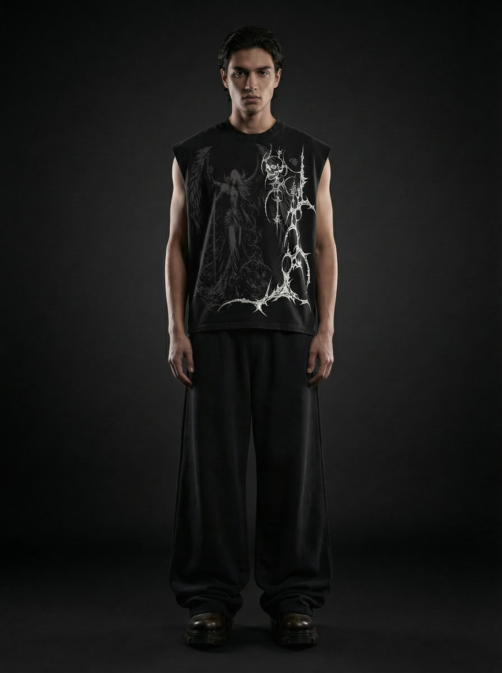 Celest Black Vest
